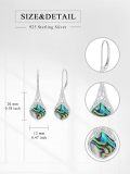 wholesale Sterling Silver Celtic Teardrop Drop Earrings Jewelry Gifts for Women-0-25