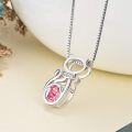 wholesale Sterling Silver Birthstone Cat Pendant Necklace for Women-0-18