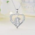 wholesale 925 Sterling Silver Heart Hedgehog Love Forever Pendant Necklace s for Women and Girls-0-2
