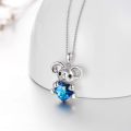 wholesale Sterling Silver Crystal Giraffe Elephant Koala Necklace Love Forever Gift-0-1