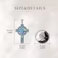 wholesale 925 Sterling Silver Celtic Knot Abalone Shell Cross Pendant Necklace Wholesale for Women Men - Religious Christian s-0-3