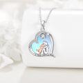 wholesale 925 Sterling Silver Heart-Shaped Pendant with Love You Forever Message and Cute Dog Design - Valentine's Day Gift for Her-0-2