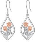 wholesale 925 Sterling Silver Tulip Dangle Drop Charm Earrings for Women Gifts-0-0