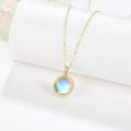 wholesale 14K Gold Moonstone Starburst Pendant Necklace for Women Mother's Day Gift-0-1