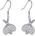 wholesale 925 Sterling Silver Sports Lovers Tennis Racket Drop Earrings Gift for Her-0-0