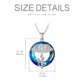 TOUPOP Sterling Silver Crystal Nurse Necklace Caduceus Pendant Jewelry-0-4