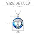 TOUPOP Sterling Silver Crystal Nurse Necklace Caduceus Pendant Jewelry-0-4