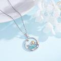wholesale 925 Sterling Silver Turquoise Mountain Pendant Never Give Up Christian Faith Jewelry for Women-0-2