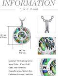 wholesale 925 Sterling Silver Compass with Abalone Shell and Mountain Pendant Necklace - Always in My Heart Keepsake Jewelry-0-4