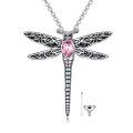 wholesale 925 Sterling Silver Dragonfly Urn Pendant Necklace Turquoise Stone Oxidized Memorial Jewelry-0-17
