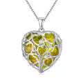 TOUPOP Sterling Silver & Zircon Birthstone Tree Of Life Necklace-0-0