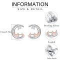 wholesale 925 Sterling Silver Cute Moon With Axolotl Earrings-0-5