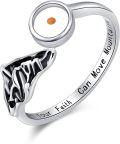 wholesale 925 Sterling Silver Mustard Seed Faith Cross Ring for Women Men Adjustable Open Finger Thumb Christian Jewelry Gift-0-1