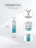 wholesale 925 Sterling Silver Natural Turquoise & Stone Inlay Mountain Pendant Necklace for Women Nature Inspired Gifts-0-3