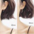 wholesale 925 Sterling Silver Hoop Earrings Polished Round Circle Endless 20 80mm-0-3