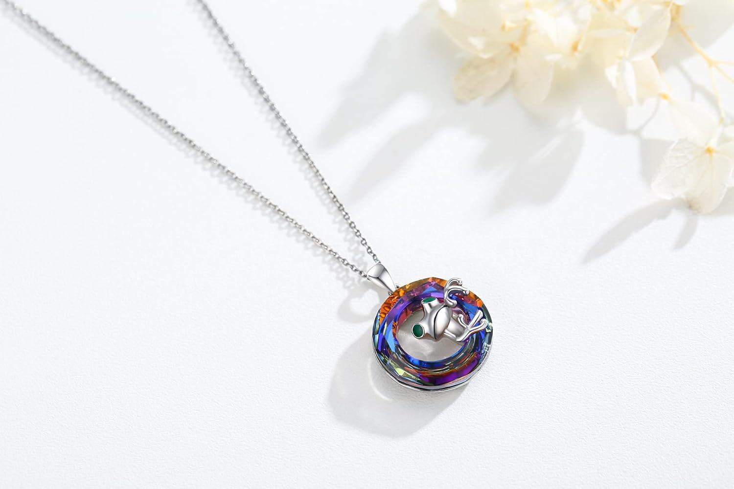 Sterling Silver Crystal Tiger Pendant Necklace for Women -0-7