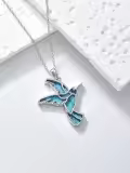 TOUPOP Sterling Silver Turquoise Necklace Jewelry For Women Gifts-0-4