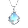 wholesale 925 Sterling Silver Black Onyx Vine Leaf Pendant Necklace For Women-0-18