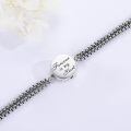 wholesale 925 Sterling Silver Celtic Compass Bracelet for Women with Abalone Shell and Chain Links-0-3