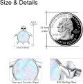 wholesale 925 Sterling Silver Opal Turtle Stud Earrings - Ocean Theme Sea Creature Jewelry for Women-0-3