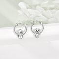 wholesale 925 Sterling Silver Hypoallergenic Cute Sloth Charm Hoop Earrings for Girls and Women - Christmas Gift Ideas-0-2