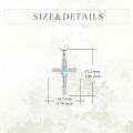 wholesale 925 Sterling Silver Heart-Shaped Opal Celtic Cross Necklace for Women - Vintage Christian Irish s-0-5