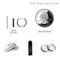 wholesale 925 Sterling Silver Huggie Hoop Earring Wholesale Black Enamel-0-2