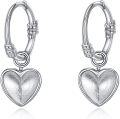 wholesale TOUPOP Sterling Silver Huggies Hoop Earrings For Women Hypoallergenic Cartilage Heart Star Dangle Drop Earrings Everyday Jewelry For Women -0-0