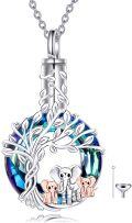 wholesale TOUPOP Elephant Urn Necklace For Ashes 925 Sterling Silver Crystal Cremation Jewelry -0-0