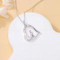 wholesale TOUPOP Heart Dog Necklace 925 Sterling Silver Dachshund/corgi/shih Tzu/yorkshire Terrier/basset Hound/greyhound Pendant Jewelry Dogs Lover Christmas Gifts For Women -0-3