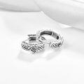 wholesale Silver Metal Celtic Knot Huggie Hoop Earrings for Men with Triquetra Symbol 925 Sterling Silver-0-1