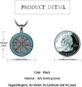 wholesale 925 Sterling Silver Blue Stone Masonic Chi Rho Pendant Necklace for Men Women Gifts-0-3