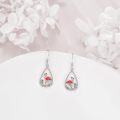 wholesale 925 Sterling Silver Teardrop Pink Flamingo Drop Earrings for Women-0-1
