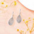 wholesale 925 Sterling Silver Teardrop Filigree Drop Earrings-0-2