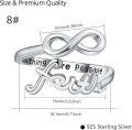 wholesale 925 Sterling Silver Infinity Cross Faith Adjustable Open Religious Ring for Women-0-2