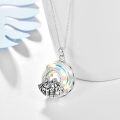 wholesale 925 Sterling Silver Round Mountain Crystal Pendant Necklaces for Women - Religious Gifts Jewelry (Mustard Seed)-0-3