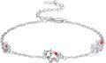 wholesale 925 Sterling Silver Enamel Cow and Pig Charm Bracelet for Women Girls  4-7 Adjustble Length-0-0