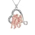 TOUPOP Sterling Silver Heart Sister Necklaces For 3 Sisters Birthday Gifts-0-0