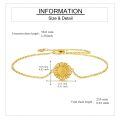 wholesale 14k Yellow Gold Sunflower Bracelet-0-4