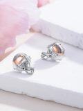 wholesale 925 Sterling Silver Basketball Stud Earrings with Number 24 Design-0-7