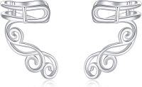 wholesale 925 Sterling Silver Celtic Knot Bat Filigree Viking Ear Cuff Earrings for Women Men Cool Non-Piercing Ear Wrap Jewelry-short-filigree