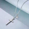 wholesale 925 Sterling Silver Cross Pendant With Blue Opal And Philippians Inscription-0-35