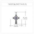 wholesale 925 Sterling Silver Celtic Cross Necklace Wholesale With Amethyst-0-2