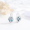 wholesale 925 Sterling Silver Tree Of Life Turquoise Drop Earrings For Women-0-4