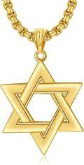 wholesale Sterling Silver Star of David Jewish Men s Necklace-0-0