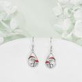 wholesale 925 Sterling Silver Mushroom Frog Drop Earrings for Women-0-1