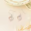 TOUPOP Sterling Silver Rose Heart Butterfly Initial N Letter Drop Dangle Earrings-0-3