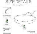 wholesale 925 Sterling Silver Green Enamel Tear Drop Pendant Ankle Anklet for Women-0-3