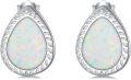 wholesale Sterling Silver Opal Moonstone Larimar Turquoise Teardrop Stud Earrings-0-6