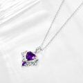 wholesale 925 Sterling Silver Amethyst Birthstone Necklace for Women-0-2